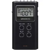 Sangean Kannettava radio DT120NOI - Musta - 15 esiasetettua asemaa - Integroitu kello