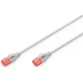Digitus CAT 6 U-UTP Slim Patch Cord - 2m - Harmaa - 2m