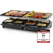 Emerio - Raclette grilli RG-110035 8 henkilöä Graniitti/Valurauta