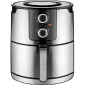 Unold XL 58655, 5 l, 1 kg, 1400 W, airfryer, musta, Stainless steel