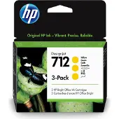 HP 712 -mustekasetti, 3 kpl, keltainen