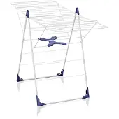 Leifheit 81408 Classic 200 Flex Teräspyyhe - 20m Polypropeeni Muovia Sinisessä ja Valkoisessa