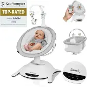 Lionelo Bella Set Gray Concrete rocking cradle