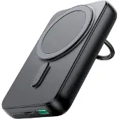 JOYROOM JR-W050 20W PD3.0 Fast Charging Power Bank 10000mAh Magneettinen langaton laturi Ulkoinen akkupaketti, jossa on rengaspidike Potkukannatin - Musta