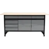 TRIZERATOP Työpöytä 58456 1700x600x840 mm, 6 laatikkoa, lukittava kaappi