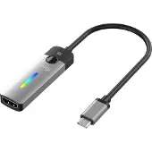 J5CREATE JCA157-N - USB-C-HDMI-sovitin, Musta/Harmaa
