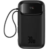 Baseus QPow 2 Powerbank 30W 20000mAh, jossa on 2xUSB-C - Musta