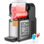 Vevor kaupallinen slushy-kone, 4 litran yhden säiliön jäädytettyjen juomien kone, 16 kuppia ruostumattomasta teräksestä valmistettu margarita-smoothie-jäädytettyjen juomien valmistaja, slushie-kone ko