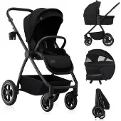 Lionelo Meril 2-in-1 Yhdistelmävaunut, Black Onyx