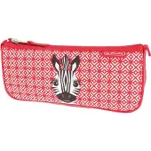 Herlitz Sport Cute Animals Zebra, Pehmeä lyijykynäkotelo, Polyesteri, Musta, Punainen, Valkoinen, Kuva, Vetoketju, Lapsi (50038961)