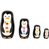 Small Foot - Wooden Matryoshka Dolls Penguin Family