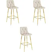 Leobert Samettijalka Nado, beige, kullanväriset jalat