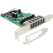 DeLOCK USB-A x6 + x1 sisäinen -lisäkortti, PCIe x1