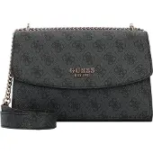 GUESS Olkalaukku 'CALISTA CONVERTIBLE XBODY FLAP' grafiitti / musta