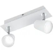 TRIO Lighting LED-spotti Narcos - 2-lamppuinen, Valkoinen/opaali, Olohuone/ruokailutila, Metalli, Moderni