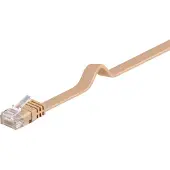 Pro LAN CAT 6 Flat U/UTP - Ruskea - 1m