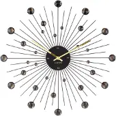 Karlsson Sunburst Black KA4859BK seinäkello 50cm