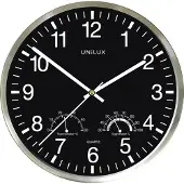 Unilux Wetty clock black/silver