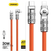 Dudao L24CL USB-C - Lightning-kulmakaapeli 180 kierto 30W 1m - oranssi