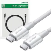 UGREEN USB Type-C (uros) - Type-C (uros) -kaapeli 1m valkoinen (US300)
