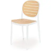 Halmar 4 tuolin setti K529, valkoinen/hiekanvärinen