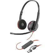 Poly – Poly Blackwire 3210 -USB-C-monokuulokemikrofoni, musta + USB-C-/A-sovitin (tukkupakkaus), Langallinen, Business/Everyday, 97 g, Kuulokkeet, Musta (8X2J8A6)