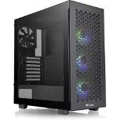 Thermaltake CA-1S3-00M1WN-03 -miditornikotelo ikkunalla ja RGB-valaistuksella, musta