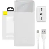 Baseus Bipow digitaalinen näyttö 15W Power Bank 30000mAh - Valkoinen väri