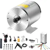 Vevor 1800W sähköinen harjaton tasavirtamoottorisarja - 48V 4500rpm moottori päivitetyllä nopeudensäätimellä, jalkapolkimella ja kaasukahvalla varustettuna karting-autoihin, sähköpyöriin, moottoripyör