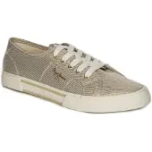 Pepe Jeans for woman. PLS31439 Brady Party Basic Sneakers gold (37), Flat, Laces, Casual