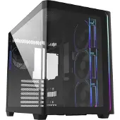 FSP M580-BP, Midi Tower, PC, Musta, ATX, mikro ATX, Mini-ITX, Lasi, SPCC, 16 cm (POC0000247)