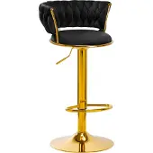 Activeshop Qs-B313A musta samettinen baarijakkara