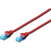 Digitus DK-1512-050/R, 5 m, Cat5e, U/UTP (UTP), RJ-45, RJ-45, Punainen