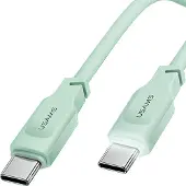Usams USB-C-kaapeli USB-C 100W 1,2m-porttiin, näytön pikalataus, Lithe-sarjan musta/vihreä SJ567USB04 (US-SJ567)