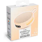 BigBen Interactive - Pyöreä Bluetooth-kaiutin hihnalla ja valotehosteilla - 15W - Pastellioranssi