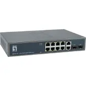 LevelOne Hallintamaton verkkokytkin - - GEP-1221 - 10 kpl Ethernet RJ-45 - 22 Gbit/s - Räkkiin asennettava