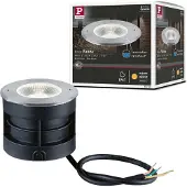 Paulmann Vanea LED lattiavalaisin IP67, Ø 10cm, Alumiini/harmaa/sinkki, Alumiini, Moderni,