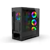Inca EMG-17XN, Midi Tower, PC, Musta, ATX, mikro ATX, Mini-ITX, ABS, Metalli, Pelaaminen