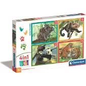 Clementoni Jigsaw Puzzle 4in1 Baby Cuddles Lattia