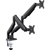InLine Double -monitorivarsi kahdelle näytölle, kaasujousella, USB 3.0, musta