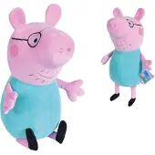 Pipsa Possu Peppa Pig Plush Papa Wutz, 37Cm - Pink - 37 CM