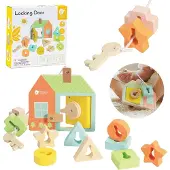 Classic World Wooden Lock Opening Shape Game 11 pcs.