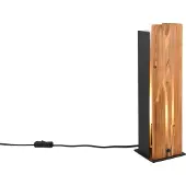 TRIO Karuni pöytävalaisin E27 40cm musta/puu