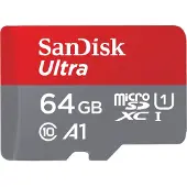 SanDisk Ultra 64 Gt MicroSDXC UHS-I A1 -muistikortti + SD-adapteri