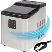 Profi Cook 501253 Pöytämallinen jääpalakone, 1,5 L, 12 kg/24h, Ruostumaton teräs/Musta/Harmaa