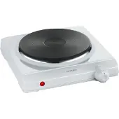 Severin KP1091 Rechaud - elektrisk spis 1500W - diameter 18 cm - justerbar termostat - idealiska små köksutrymmen / vit