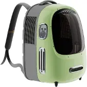 Petkit Eläinten reppu - Breezy2 - Vihreä ja harmaa - Integroitu ilmanvaihto - Pehmeä valo - Optimaalinen mukavuus