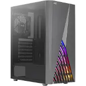 Aerocool Delta -miditornikotelo ikkunalla ja RGB-valaistuksella, musta