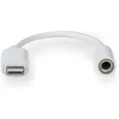 Nedis CCGB39950WT01 Apple Lightning 8-Pin-3.5 mm naaras 0.10 m Lightning Sovitin
