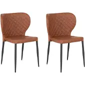Ebuy24 Tuoli Pisa, tekonahka, ruskea, 2 kpl
